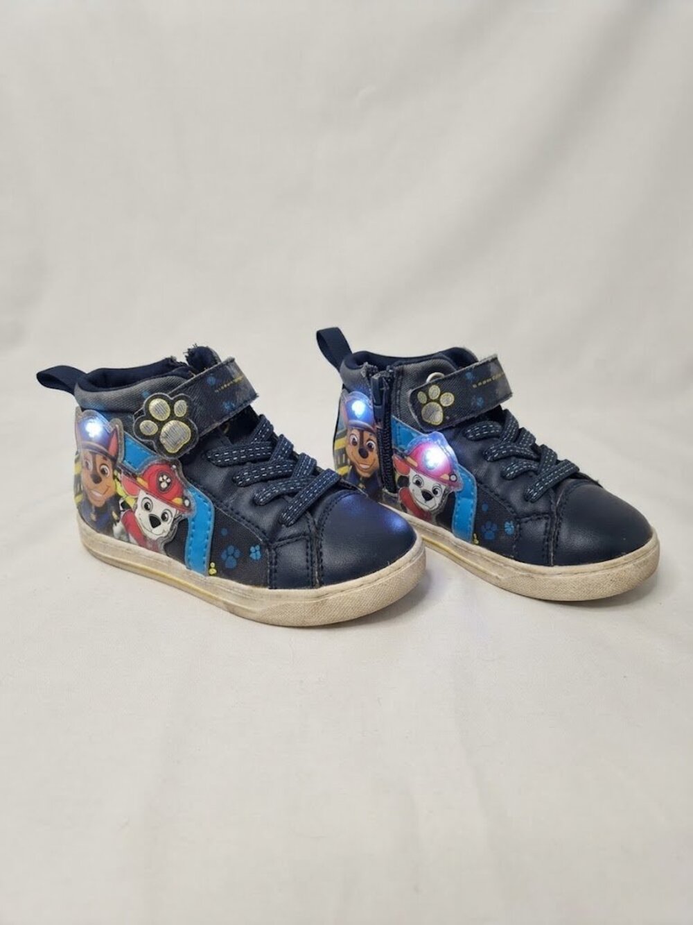 PAW Patrol Light Up High Top Sneakers Toddler Boys Chase Marshall Shoes Size 9T